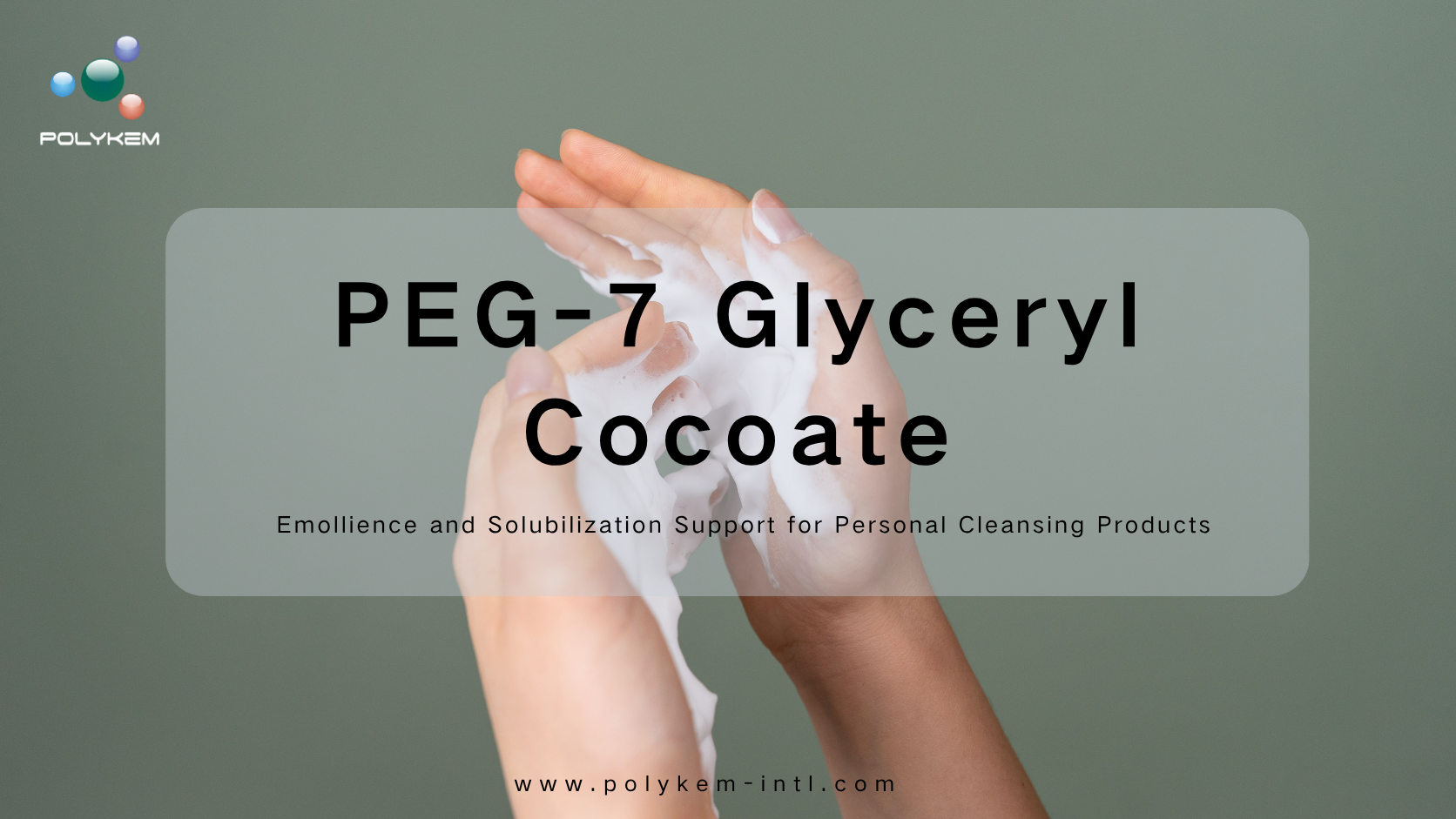 PEG-7 Glyceryl Cocoate vartalopesulle ja meikinpoistoaineille