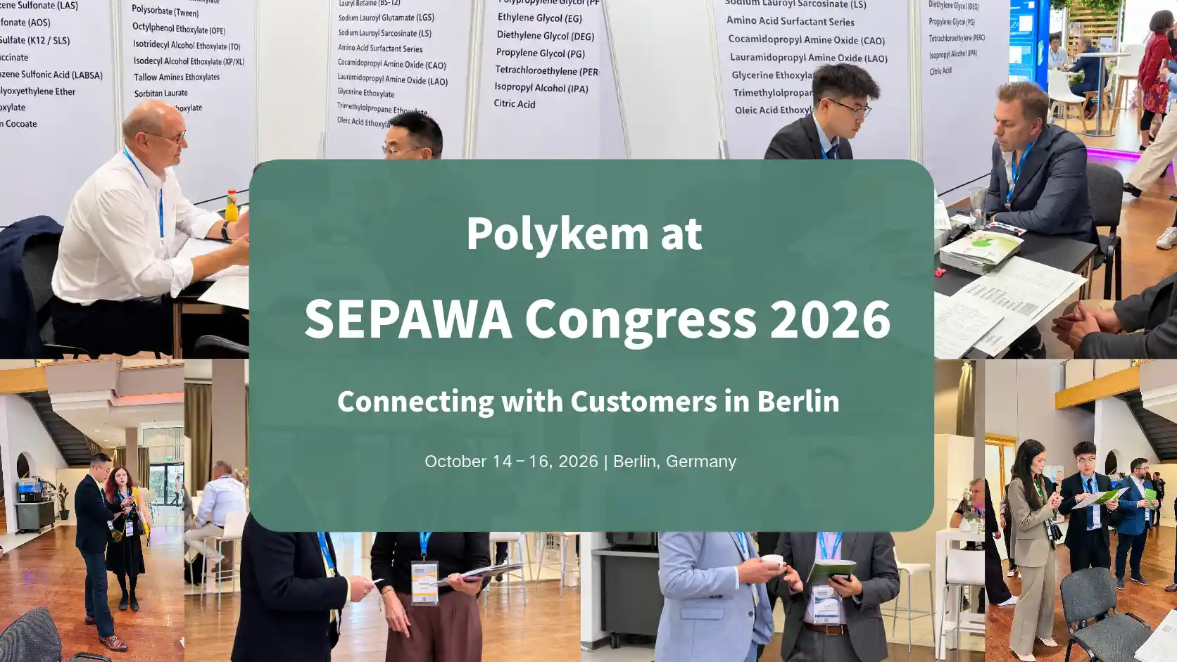 Polykem SEPAWA Congress 2026:ssa: Asiakastapaamiset ja tuotekeskustelut Berliinissä